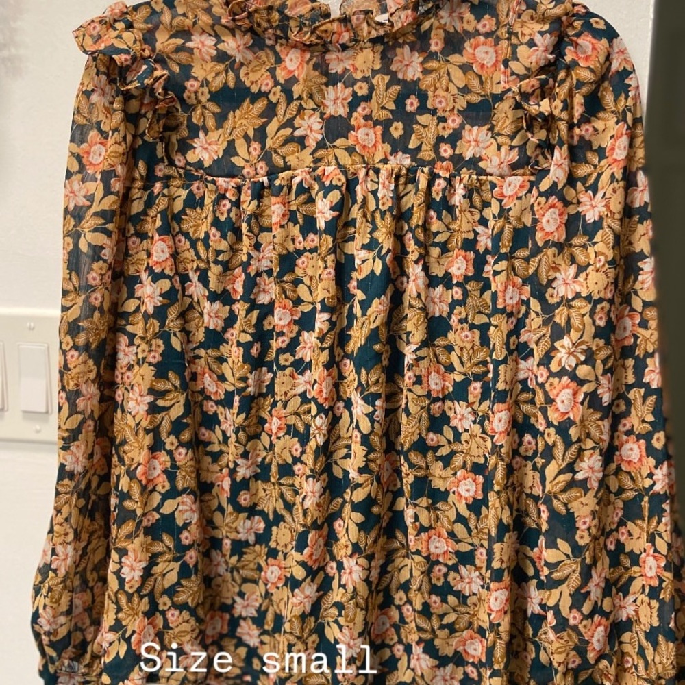 🌻 3x$10 Floral Ruffle Blouse - Multicolor
